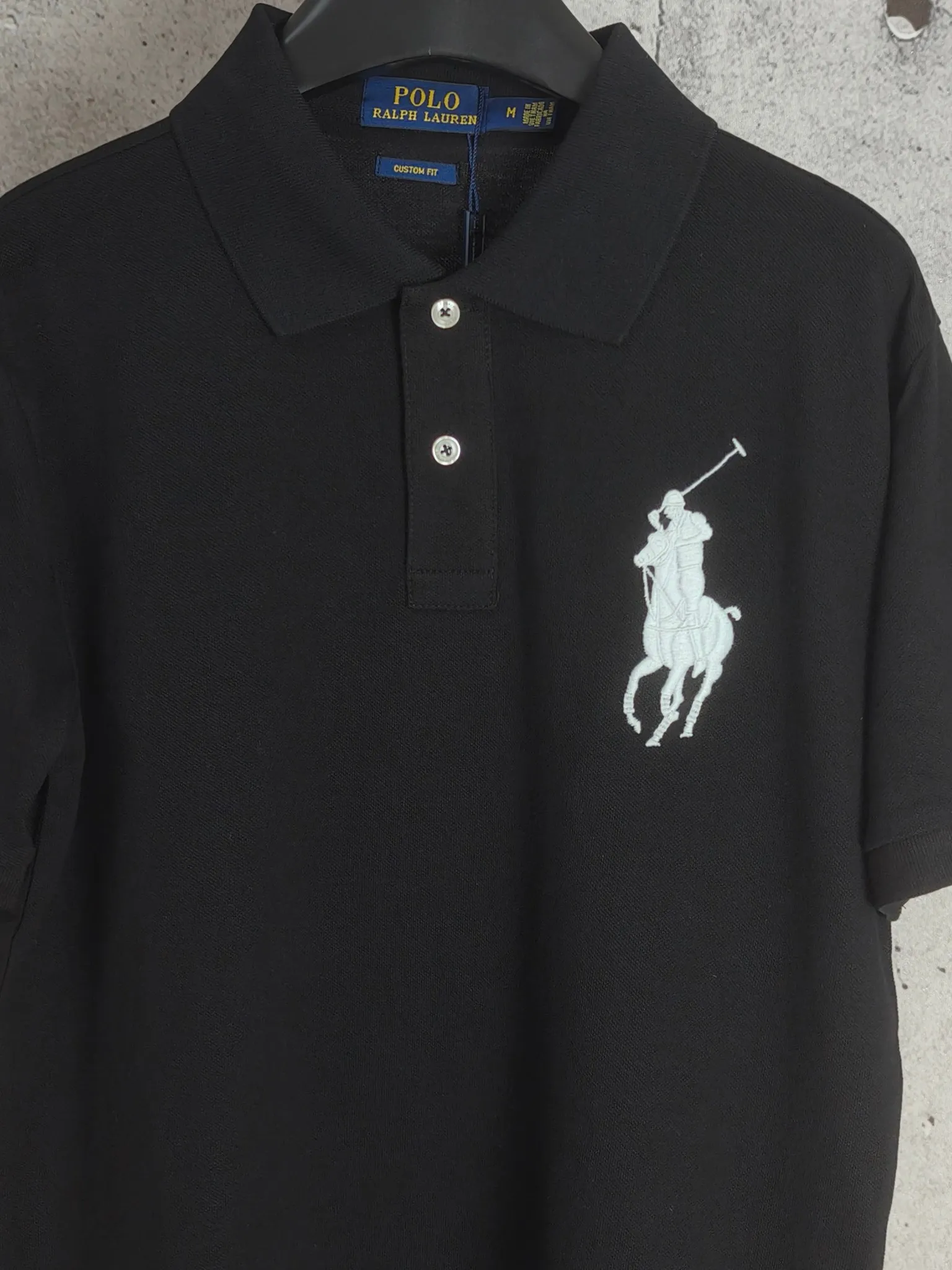 P180 Ralph Lauren large embroidered polo shirt with lapel and short sleeves. High-end quality. Complete with three labels, comfortable and breathable, classic and simple, exquisite and fashionable. The details show high-end quality. Color: black, white, gray, navy. Size: M-XXL